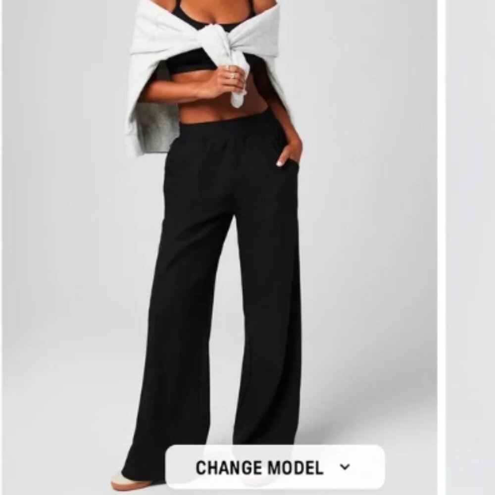 Fabletics Downtown Wide Leg Pant Black 2X NWT - Picture 4 of 7